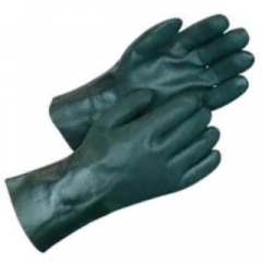 Green PVC Coated Chemical Gloves-14" (Dozen)